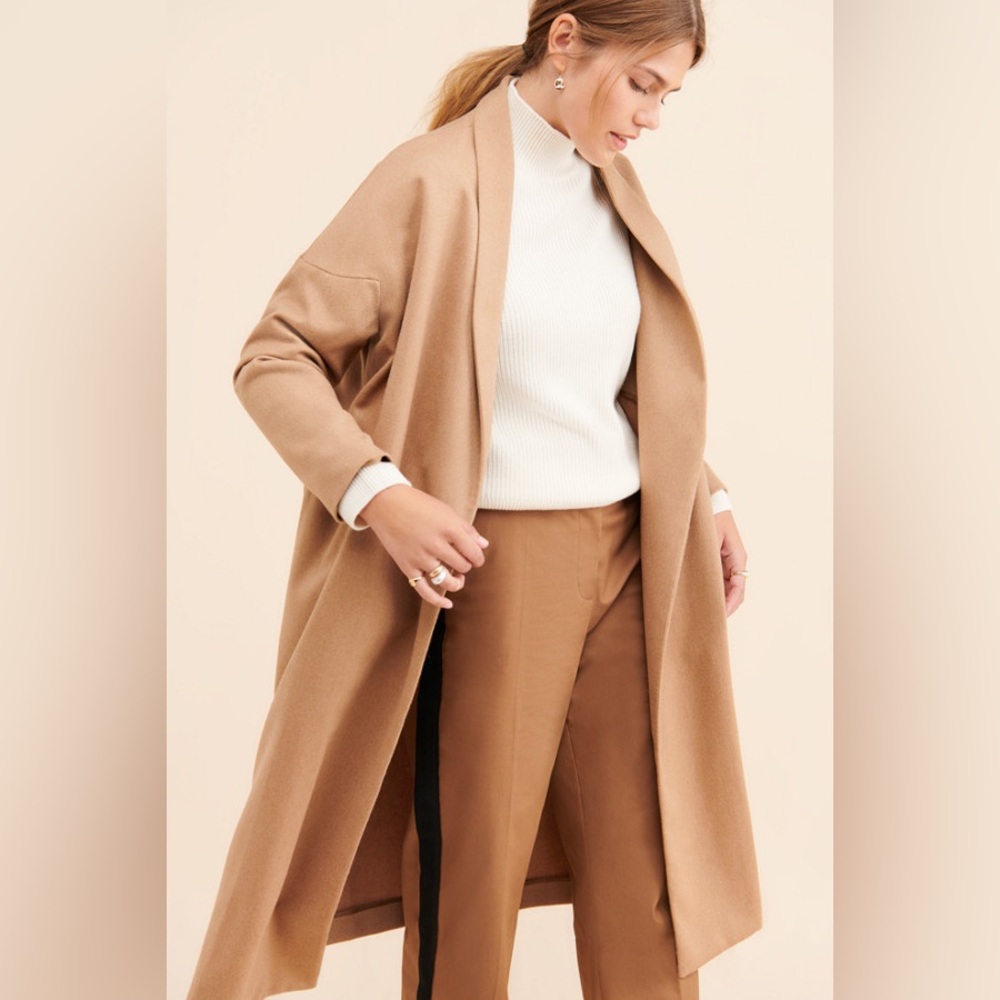 AYR - The Robe Coat Cardigan - 100% Camel Hair Size XS/S Mint